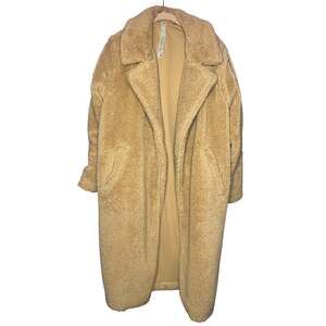 Alo Yoga Oversized Sherpa Trench Coat in Camel Size Small